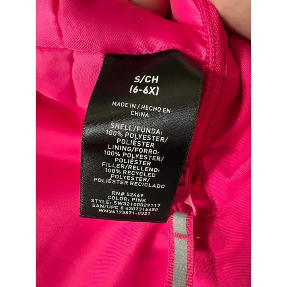 Swiss+Tech Girls Snow Overalls Pink sz 6/6x side pocket
